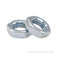 GB6172 blue white zinc galvanized Hexagon thin Nuts